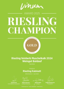 Preview: 2024 MUSCHELKALK Riesling feinherb  - RIESLING CHAMPION 2025